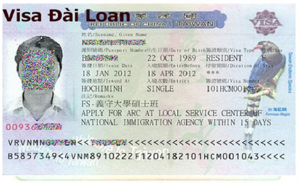 xin visa du lịch đài loan