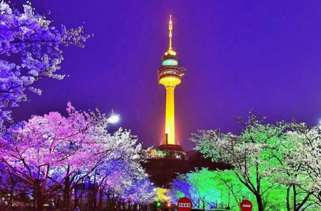 hình ảnh tháp namsan về đêm